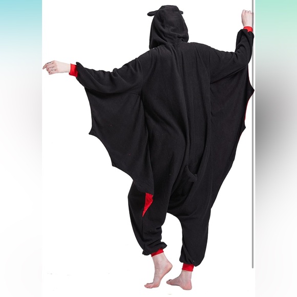 Bat Adult Onesie Pajamas Halloween Cosplay Outfit Magicalani Brand Size S - Picture 6 of 10